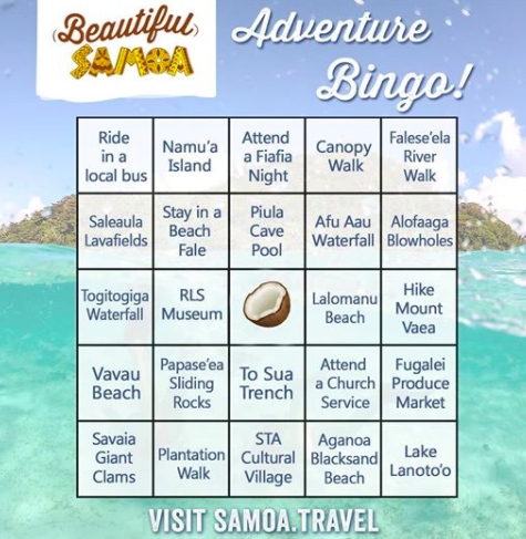 Adventure Bingo by Samoa Tourism Authority